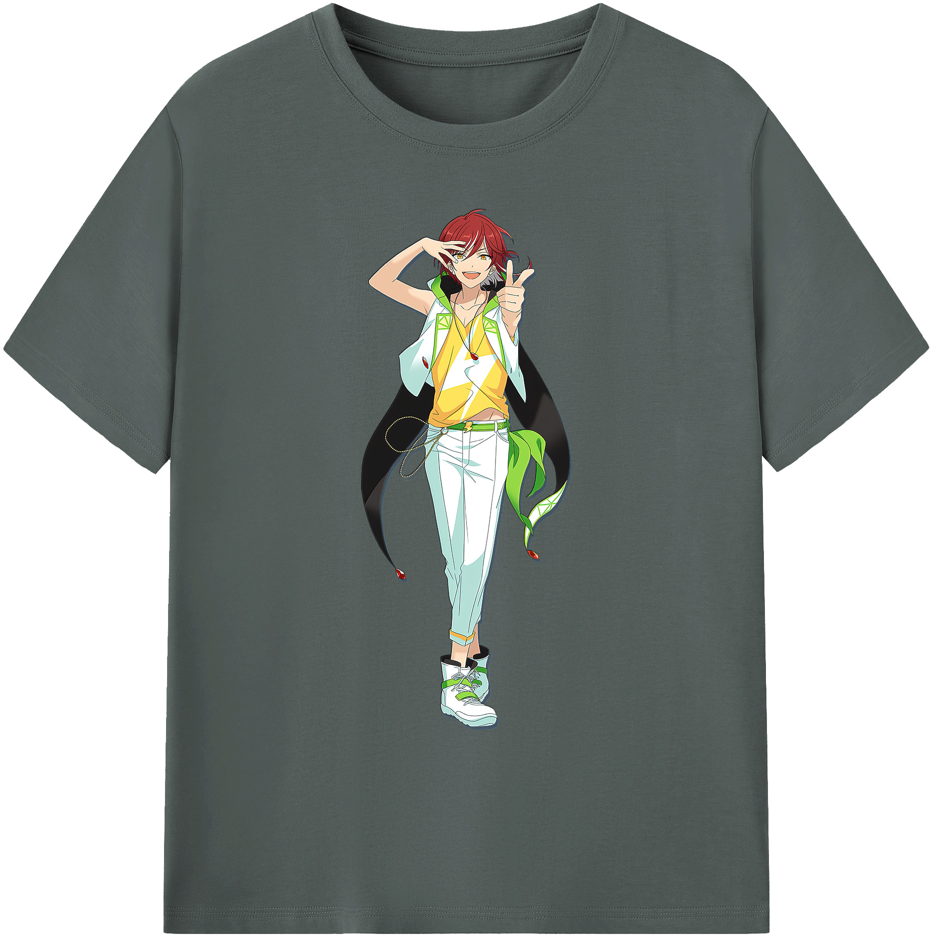 （画像用） あんさんぶるスターズ! Ensemble Stars 綿100％ メンズ半袖Tシャツ｜肌触りやわらか＆通気性